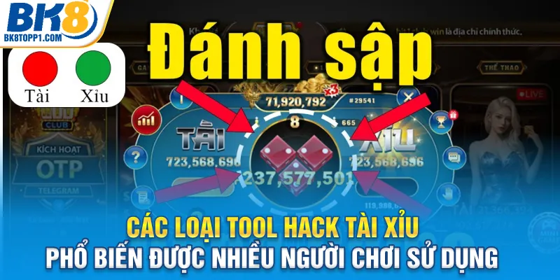 Các loại tool hack tài xỉu phổ biến được nhiều người chơi sử dụng